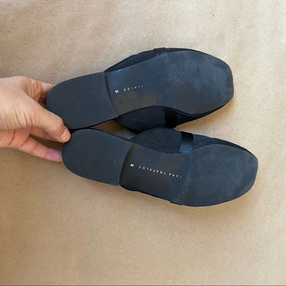 Zara Bow Slides Mules Black Size 38 - Picture 7 of 10